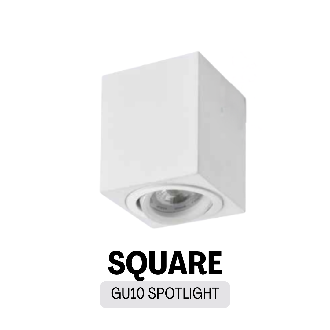 Premium Cylindrical Square Adjustable GU10 Spotlight Black White Rose Gold Replaceable Rotatable 4HOME SINGAPORE - 4HOME