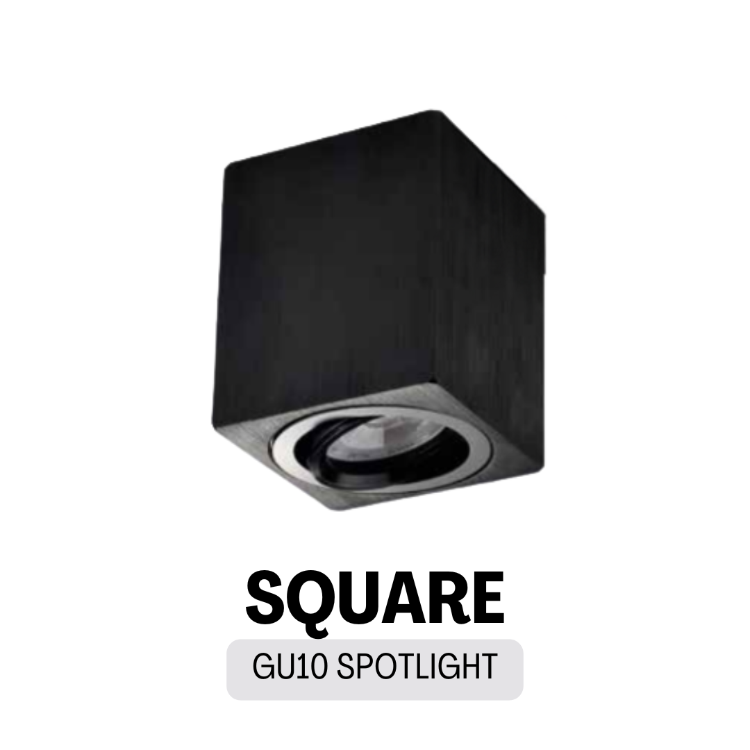 Premium Cylindrical Square Adjustable GU10 Spotlight Black White Rose Gold Replaceable Rotatable 4HOME SINGAPORE - 4HOME