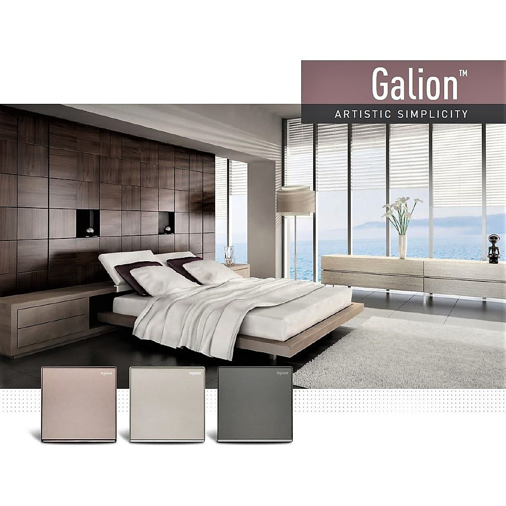 Legrand Galion Blank Plate 1Gang (Champagne, Rose Gold, Dark Silver, Black) 1G 1 Gang 4HOME SINGAPORE - 4HOME