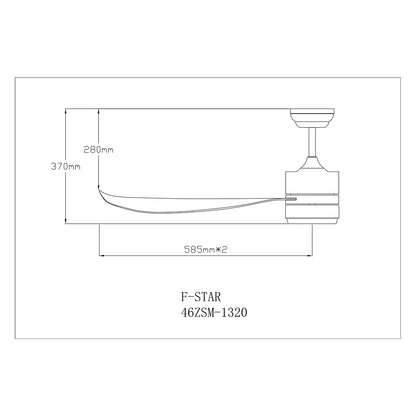 Fanco F-Star Ceiling Fan with LED Light 36 / 46 / 52 inch With Standard Installation FStar F Star 4HOME SINGAPORE - 4HOME