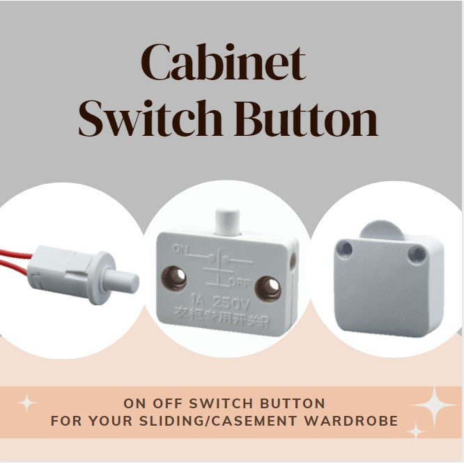 [SG Local Seller] Cabinet Wardrobe Mini On Off Light Switch Casement Sliding Door Switch 4HOME SINGAPORE - 4HOME