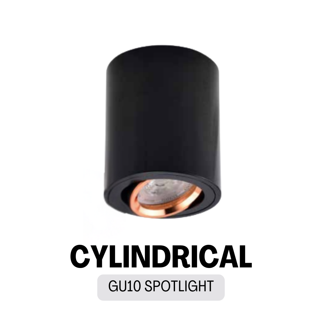 Premium Cylindrical Round Adjustable GU10 Spotlight Black White Rose Gold Replaceable Rotatable 4HOME SINGAPORE - 4HOME