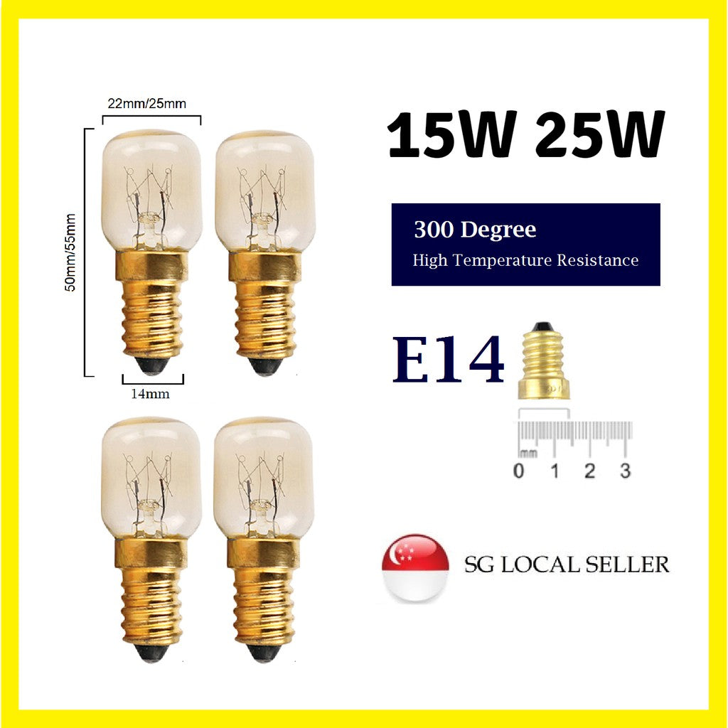 [SG Local Seller] E14 Oven Light Bulb 15W 25W 4HOME SINGAPORE - 4HOME