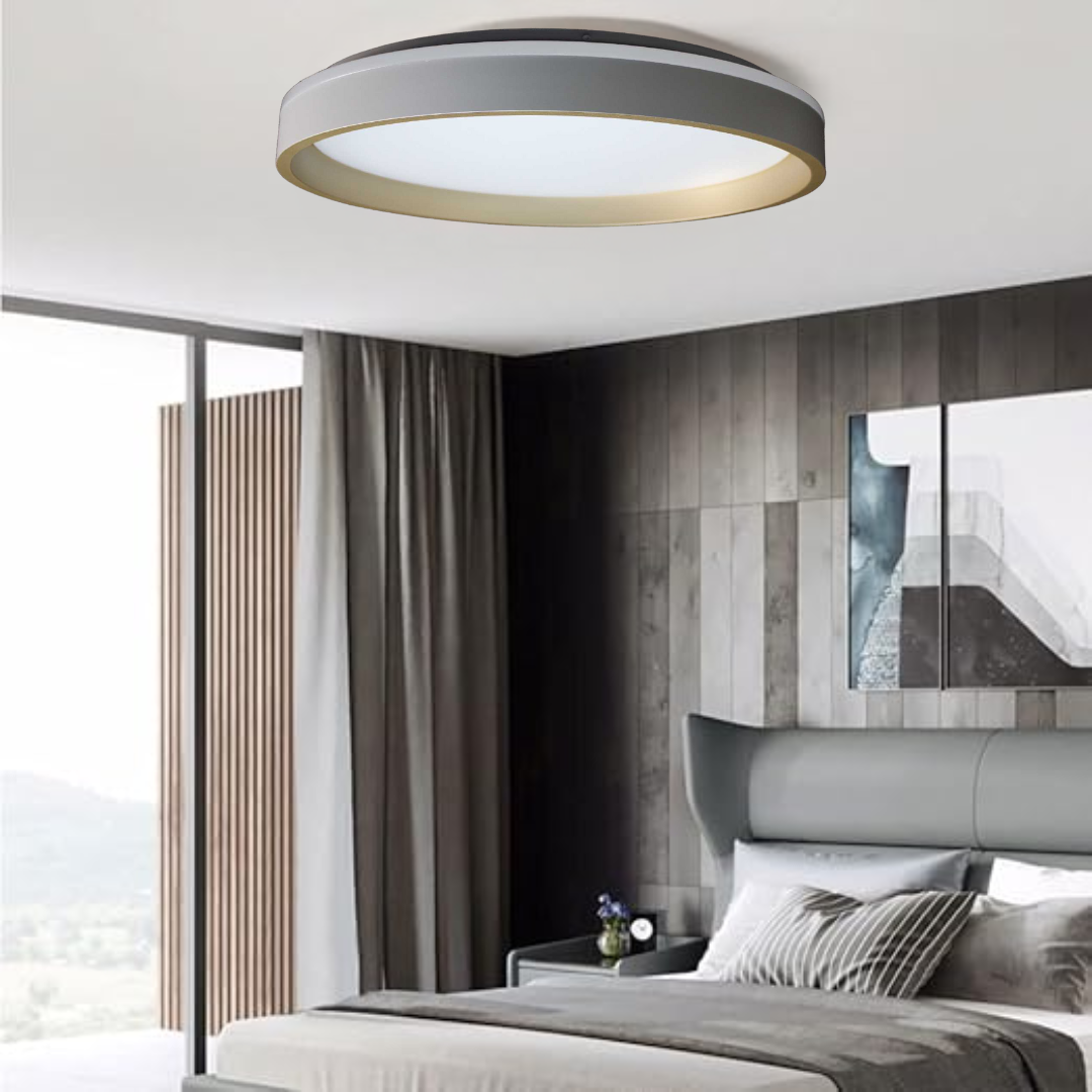 Premium Nova LED Ceiling Light 39cm White Gold Remote Dimmable Available