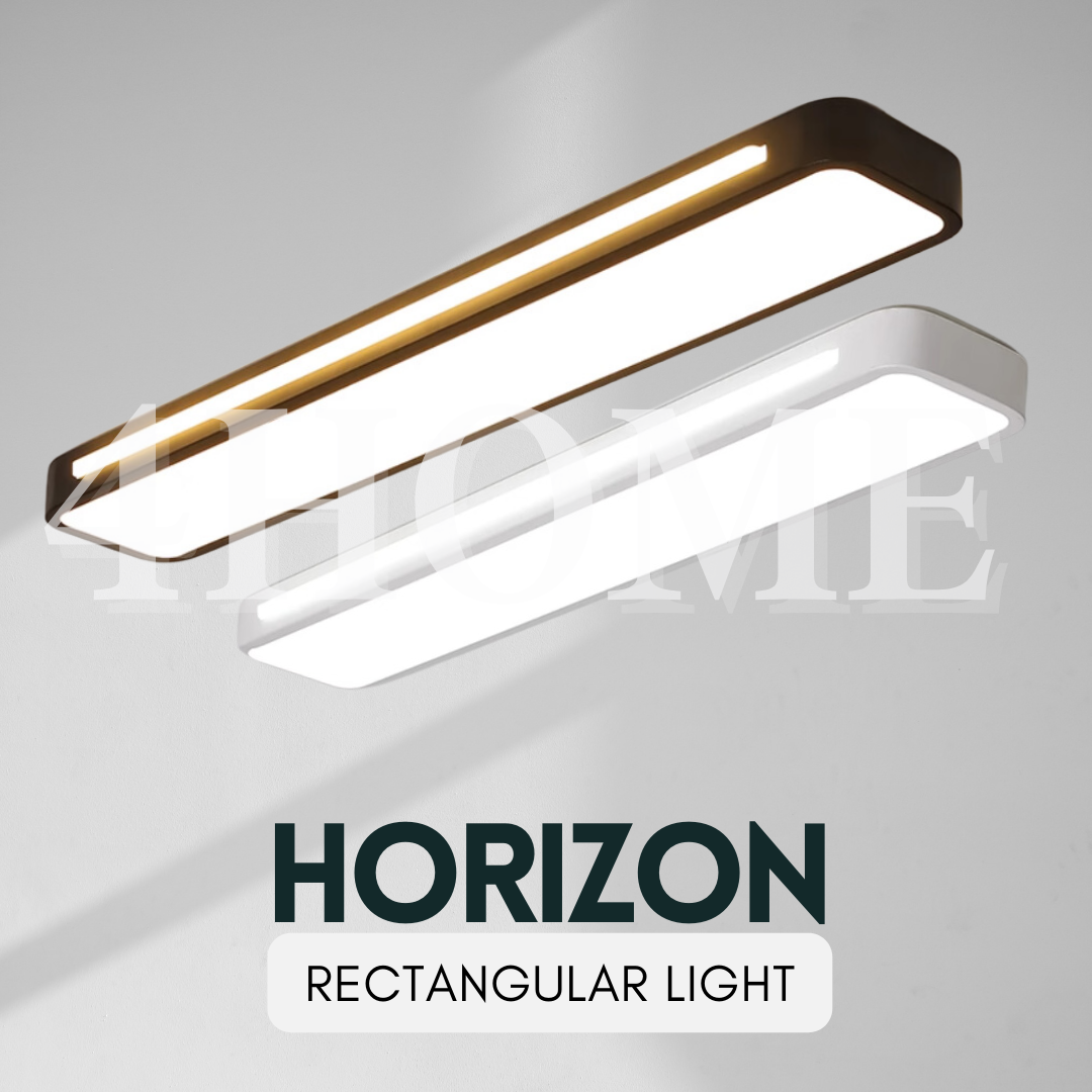 Nordic Horizon Black White Rectangular Linear Pod Led Ceiling Light 78cm Corridor Bedroom Service Yard 4HOME SINGAPORE - 4HOME