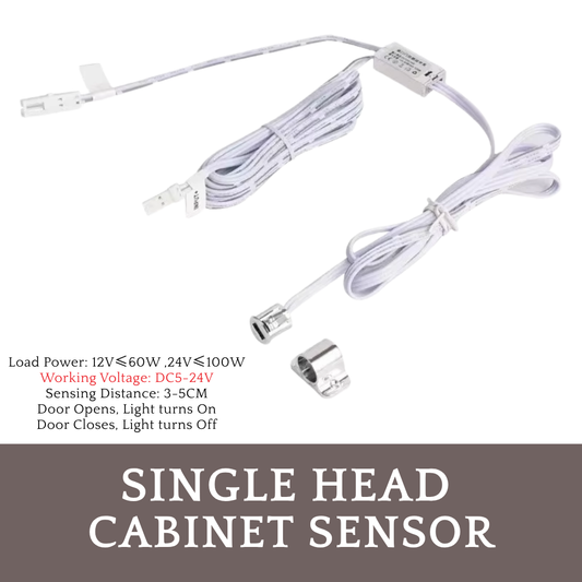 DC 12V 24V Cabinet Wardrobe Door LED Strip Light Sensor Single Double Head Control Switch for Cabinet Open Close Door 4HOME
