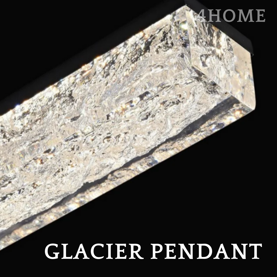 Glacier Pendant Light – Modern LED Linear Hanging Light for Kitchen Islands, Dining Rooms, and Office Spaces