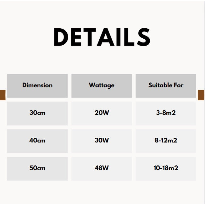 1YEAR WARRANTY Real Wood Nordic Minimal LED Ceiling Light Wood Frame Tritone Macaron 4HOME SINGAPORE - 4HOME