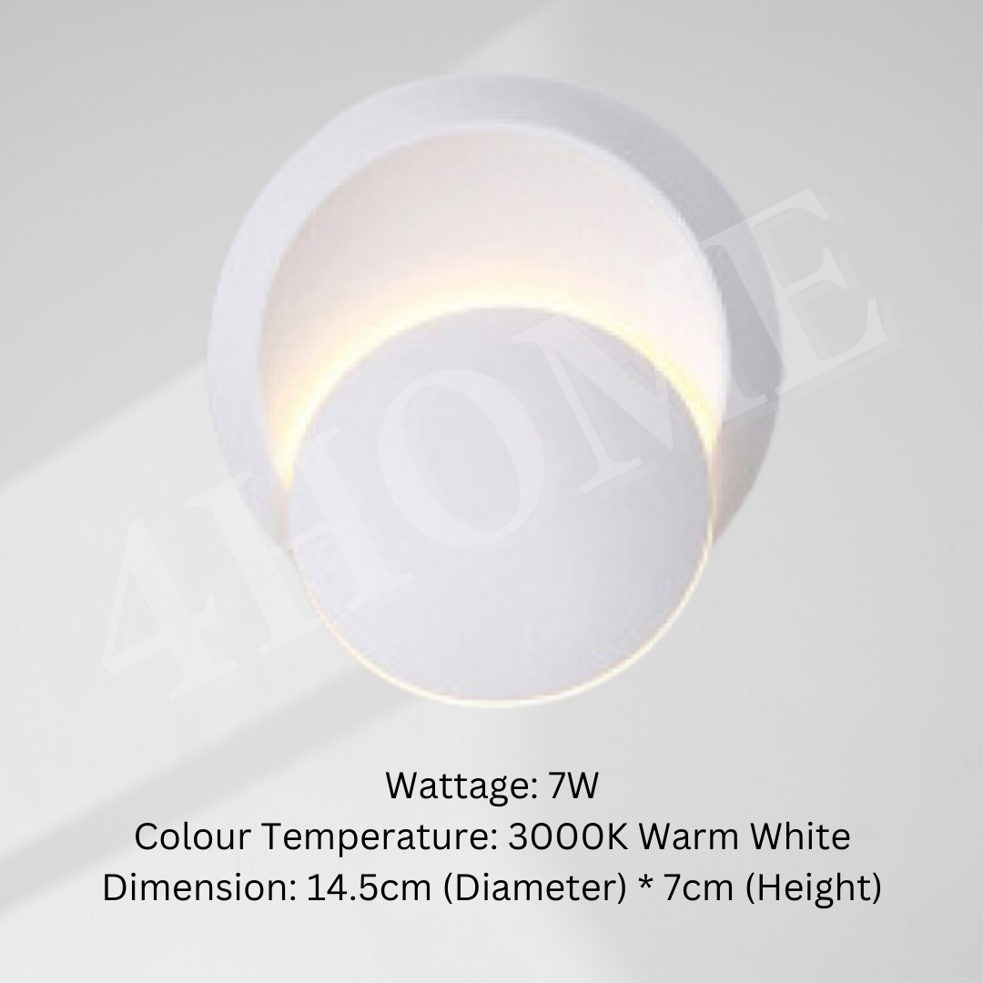 Premium Modern Eclipse Moon Rotating LED Wall Light 4HOME SINGAPORE - 4HOME