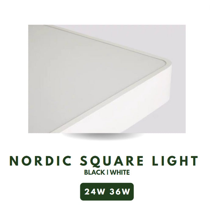 Nordic Square LED Ceiling Light 24W 36W 4HOME SINGAPORE - 4HOME