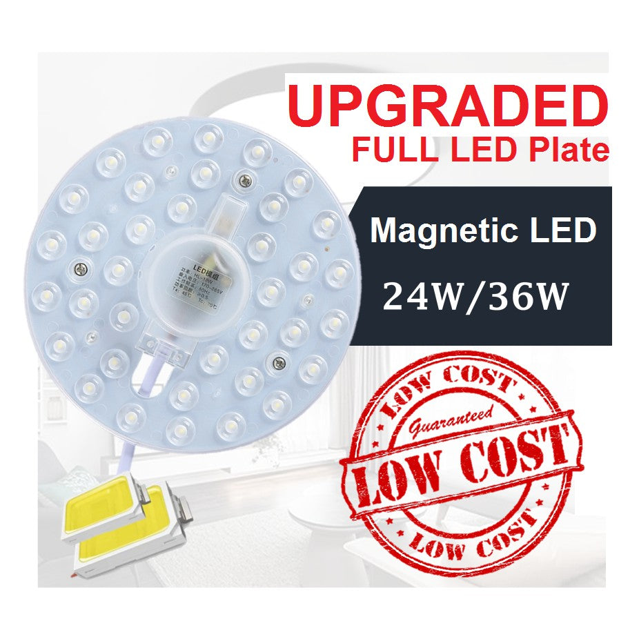 [Bundle of 3] LED Upgraded Ceiling Replacement Light Magnetic Light Plate Magnet 24W 36W 4HOME SINGAPORE - 4HOME