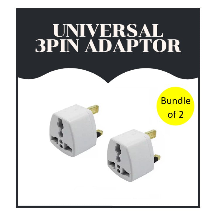 [Bundle of 2] 3Pin Universal Adaptor Plug 4HOME SINGAPORE - 4HOME