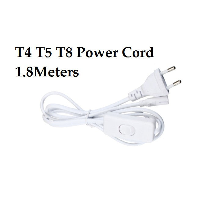 T4 T5 T8 LED Tube Connector Cable Power Cord EU Plug 1.8meters 4HOME SINGAPORE - 4HOME