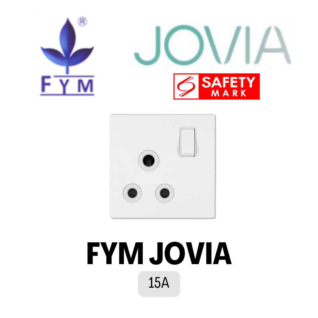 FYM Jovia 15A Socket Round Pin Aircon 4HOME SINGAPORE - 4HOME