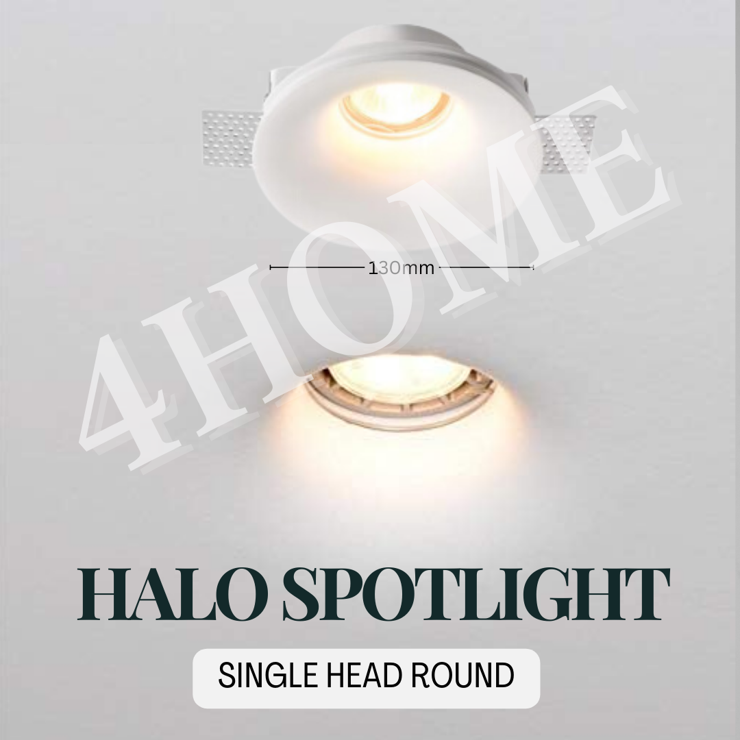 Gypsum Plaster Board Trimless Recessed Halo GU10 Spotlight Downlight False Ceiling 4HOME SINGAPORE - 4HOME