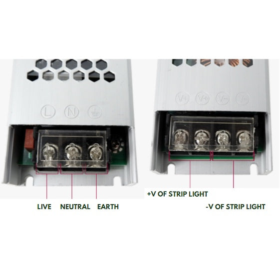 Slim 12V 24V LED driver Power supply for LED strip light 5A 8.5A 12.5A 16.5A 60W 100W 150W 200W 300W 4HOME SINGAPORE - 4HOME