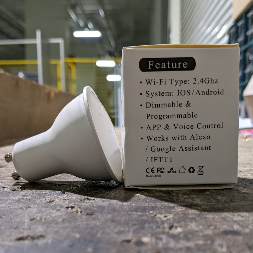 [SG Stock] 4HOME SINGAPORE GU10 WIFI Smart LED Bulb RGB + W Dimmable 5W Works with Google Home Amazon Alexa - 4HOME