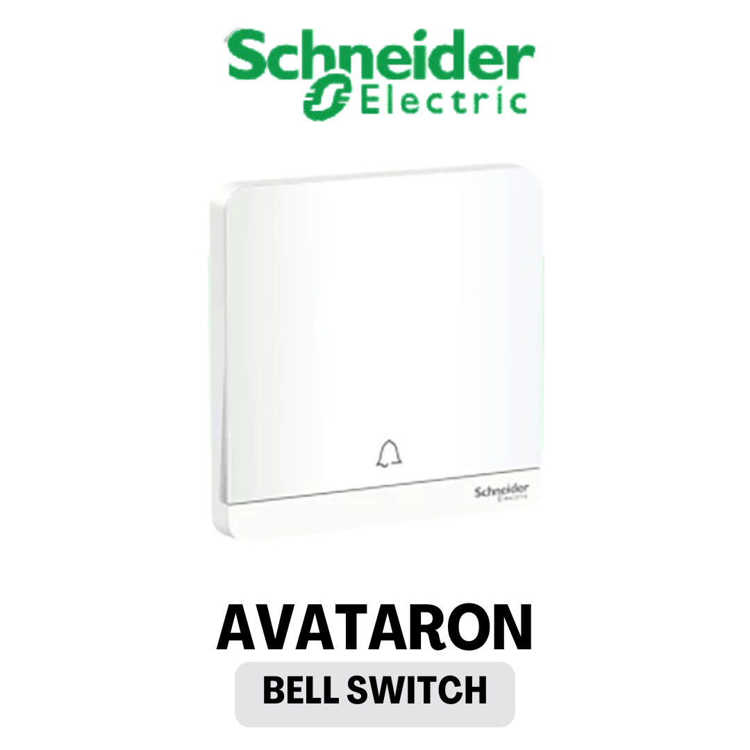 Schneider Electric AvatarOn 1Gang Door Bell Press Switch Hairline Wine Gold Dark Wood Dark Grey White 4HOME Singapore - 4HOME