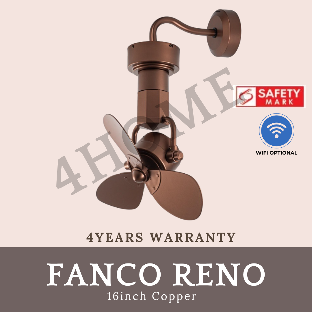 Fanco Reno Copper Bronze Corner Fan Wall Mount