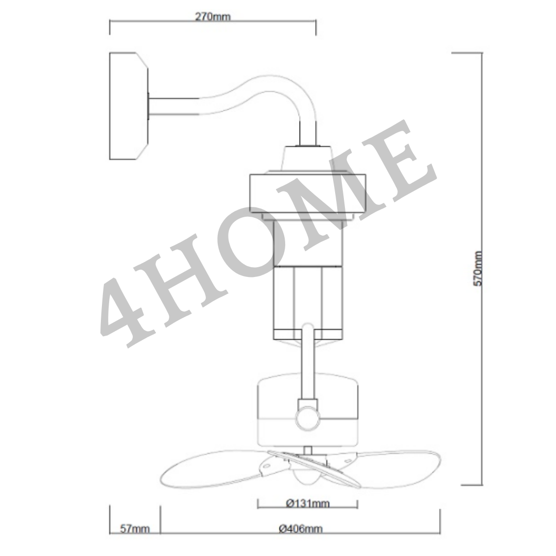FANCO RENO DC Corner Fan 16inch Space Grey Copper remote control 4HOME