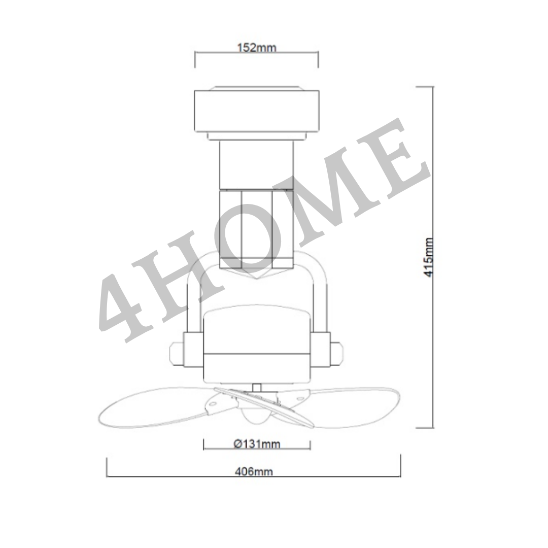 FANCO RENO DC Corner Fan 16inch Space Grey Copper remote control 4HOME