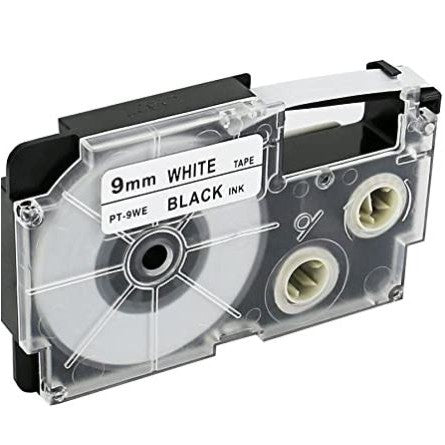 [Bundle of 2] PT-9WE/XR-9WE Casio compatible (9mm*8M) Black on White 4HOME SINGAPORE - 4HOME