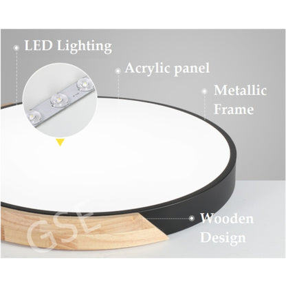 4HOME SINGAPORE 18W 24W 36W Black White Green LED Nordic Minimal Ceiling Light - Daylight Warm White Tri-tone Macaron - 4HOME