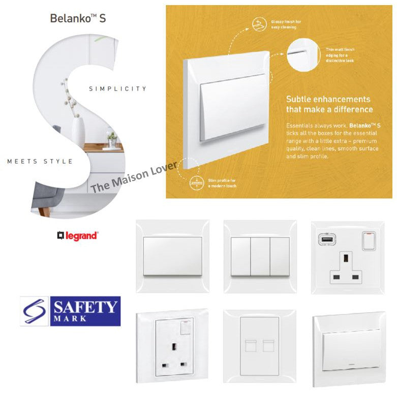 Legrand Belanko S Switch Socket [New Model] 4HOME SINGAPORE SG Seller