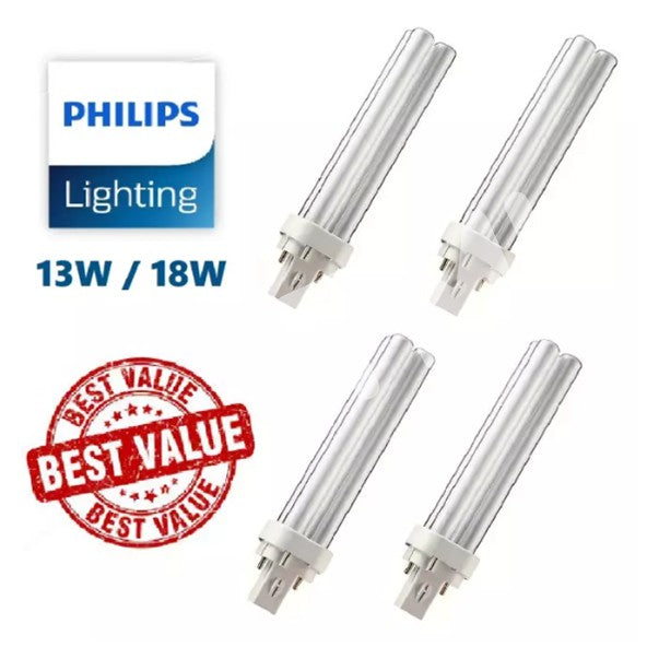 [Bundle 4 / Bundle 2] Philips Master PLC 2Pin 2P 2 Pin 13W 18W 827 840 865 PL-C 4HOME SINGAPORE - 4HOME