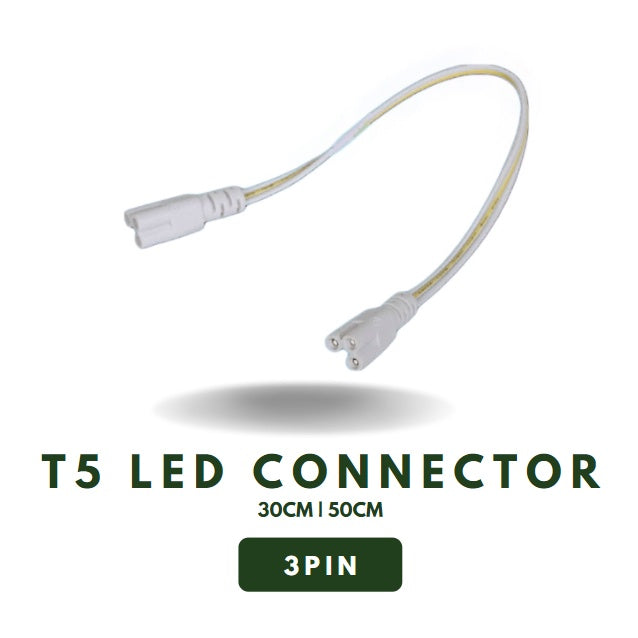 [SG Local Seller] T5 2 Pin 3 Pin 30cm 50cm LED Connector Cable Wire Extension 3Pin 1ft 4HOME SINGAPORE - 4HOME