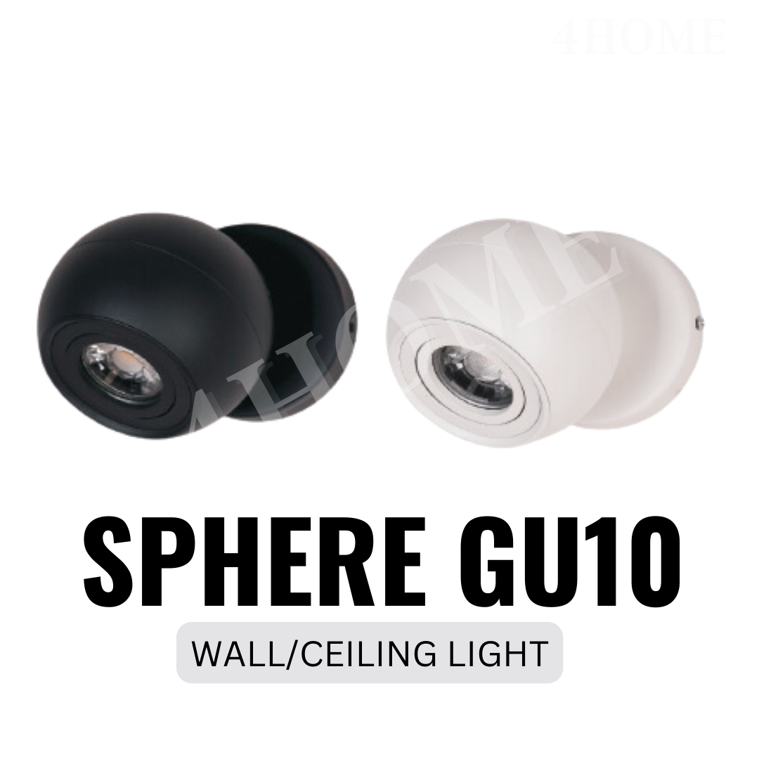 Spherical Ball Globe GU10 Spotlight Wall Light Bedside Ceiling Mount 4HOME SINGAPORE - 4HOME