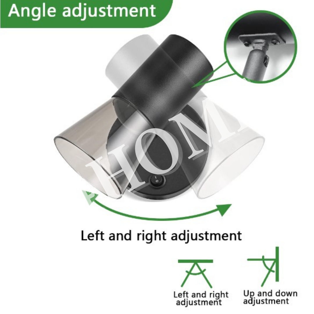 Premium GU10 Wall Light with ON OFF Switch Dark Wood Light Wood Black White 4HOME SINGAPORE - 4HOME