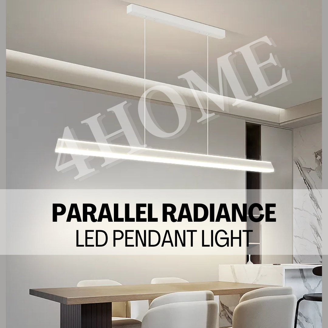 Premium Minimalist White linear Parallel Radiance Pendant Light Dining Island Study Tritone 120cm 4HOME SINGAPORE - 4HOME