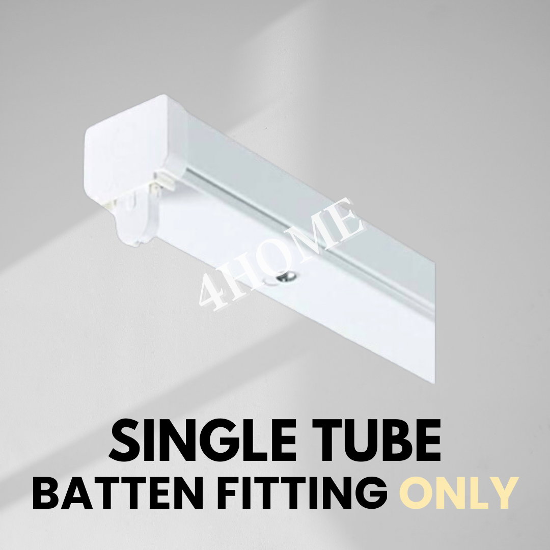 T8 Tube Batten Fitting Housing with T8 LED tube optional 4HOME SINGAPORE - 4HOME