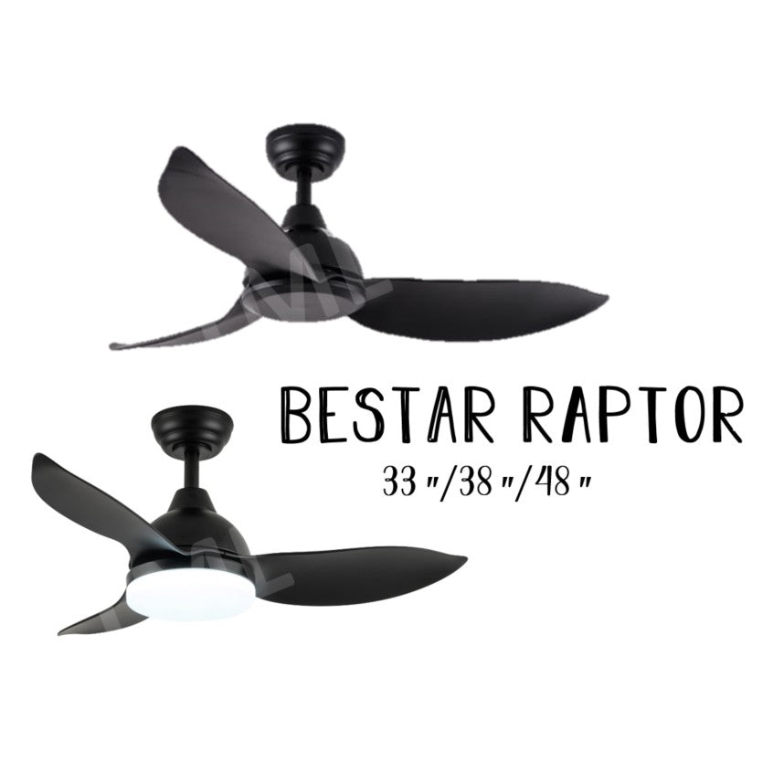 [Installation] Bestar Raptor Ceiling Fan with 24W LED Light 33inch 38inch 48inch 33" 38" 48" 4HOME SINGAPORE - 4HOME
