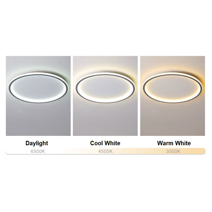 Halo Modern Designer LED Ceiling Light Tri-tone 36W 24W 4HOME SINGAPORE - 4HOME