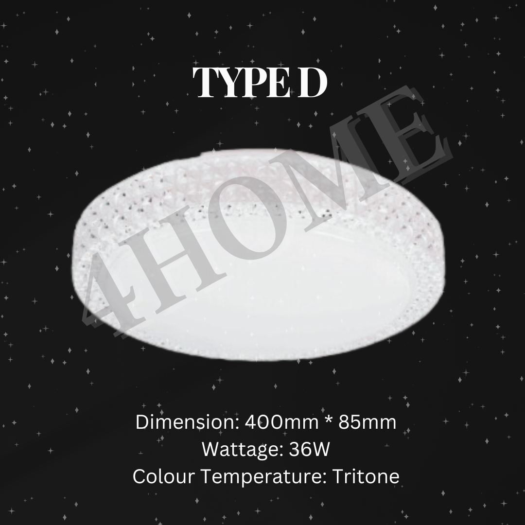 Premium Luxurious Crystal Design LED Light Twist & Turn Bedroom Living Room Kitchen 4HOME SINGAPORE - 4HOME