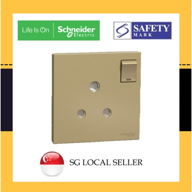 Schneider Avataron C 15A Aircon Socket Wine Gold Dark Grey White 4HOME SINGAPORE - 4HOME