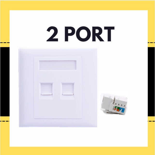 2Port 4Port Data RJ45 Socket for CAT6 4HOME SINGAPORE - 4HOME