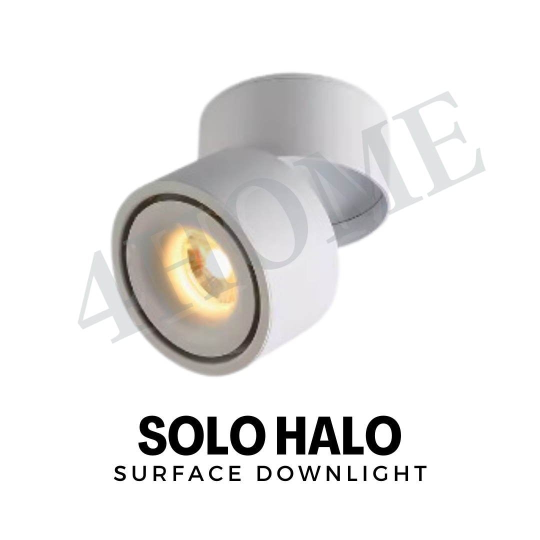 Premium White Black Single Head Double Head Halo Cylindrical Spotlight Surface Mounted Downlight 4HOME SINGAPORE - 4HOME