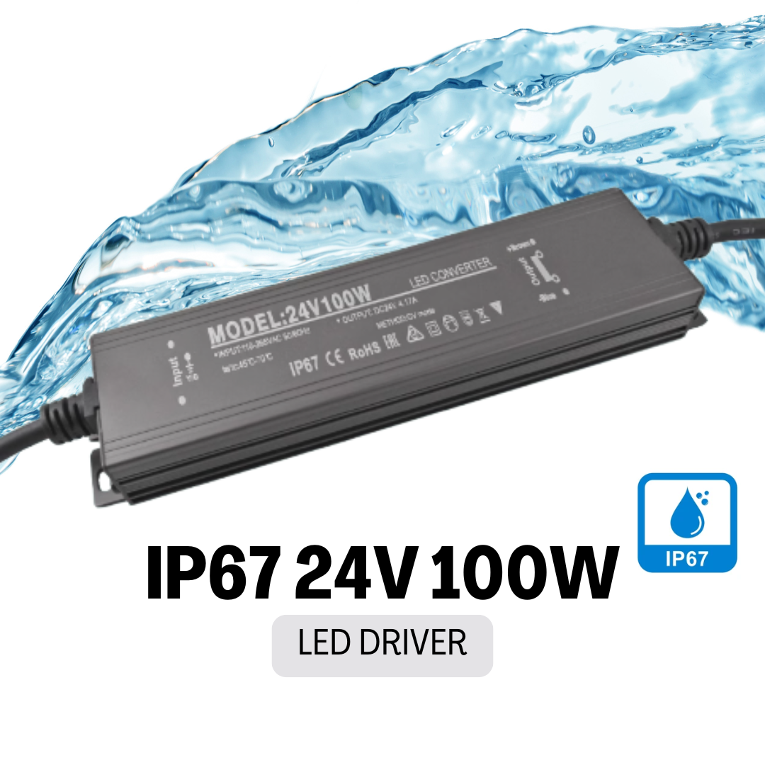 IP67 DC24V Waterproof LED Driver 100W For Outdoor Use LED Power Adapter Supply LED Driver - 4HOME