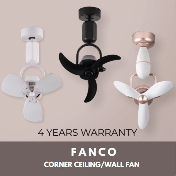Fanco Corner Wall Fan DONO NANO VINO ceiling fan 4HOME SINGAPORE - 4HOME