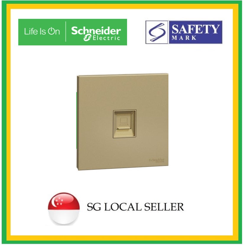 Schneider Avataron C RJ11 Telephone Socket (Wine Gold, Dark Grey, White) 4HOME SINGAPORE - 4HOME