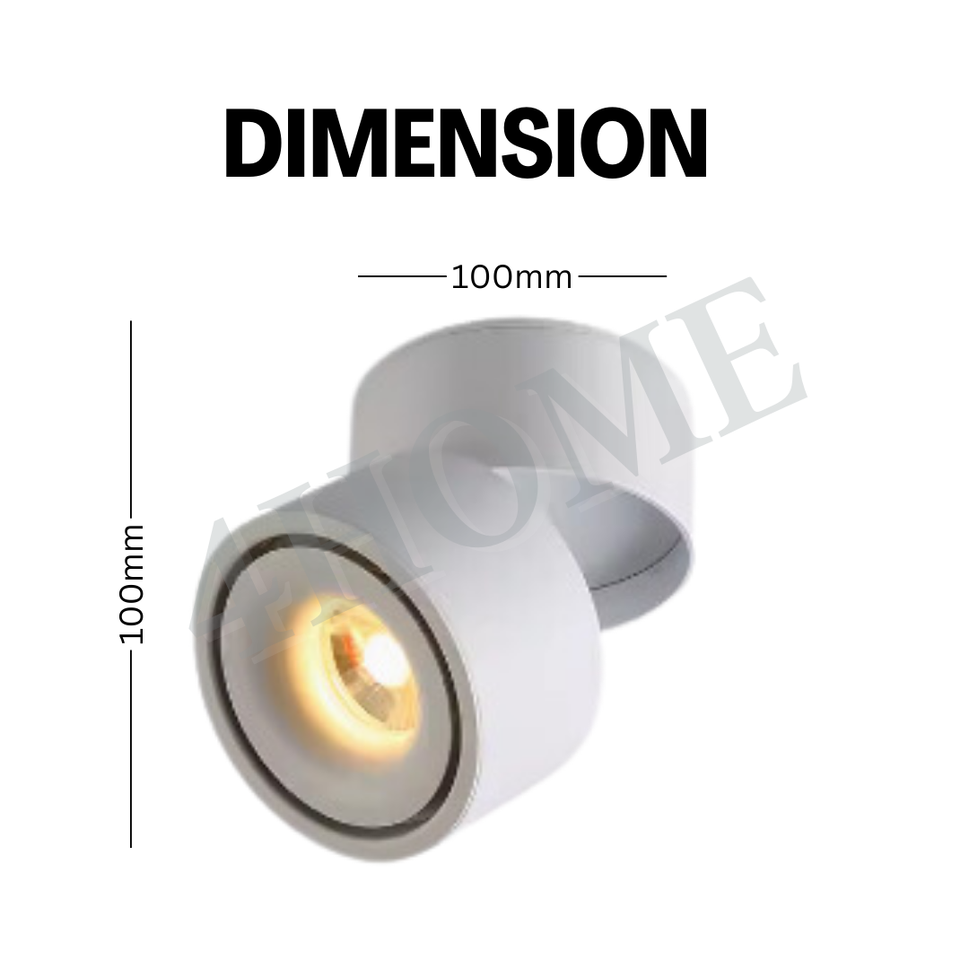 Premium White Black Single Head Double Head Halo Cylindrical Spotlight Surface Mounted Downlight 4HOME SINGAPORE - 4HOME