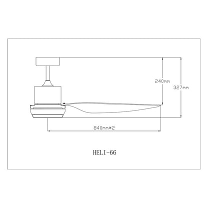 Fanco Heli Ceiling Fan with LED Light 56inch 66inch (Installation available) 4HOME SINGAPORE - 4HOME