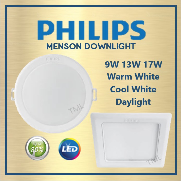 Philips Meson Downlight 9W 13W 17W Warm White Cool White Daylight Down Light 4HOME SINGAPORE - 4HOME