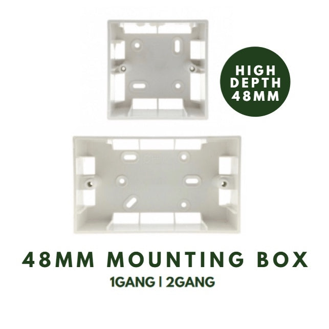 48mm PVC Mounting Box High Depth CHW 4HOME SINGAPORE - 4HOME