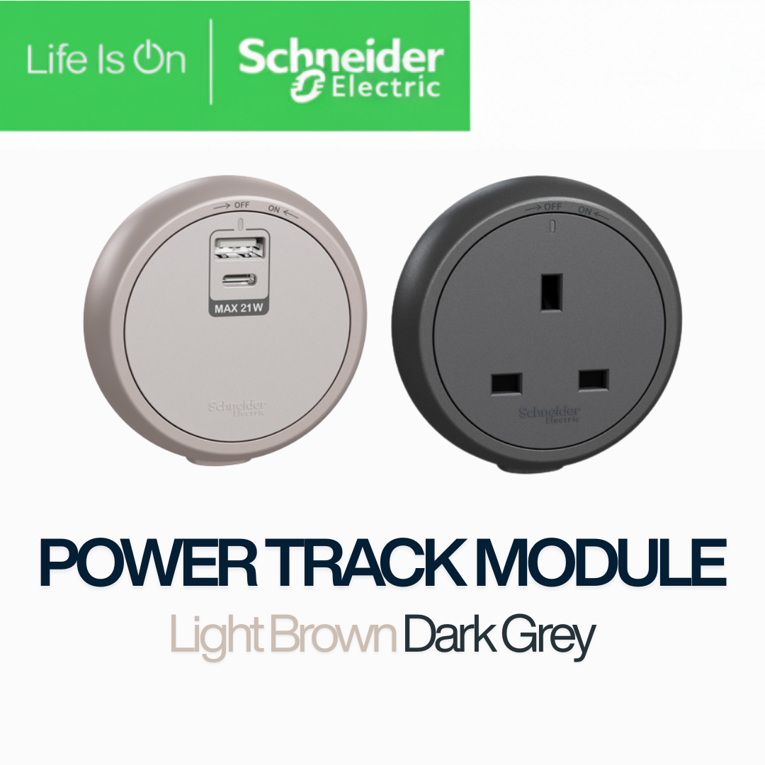 Schneider Power Track Module - Power Socket and USB A C Fast Charge Modules