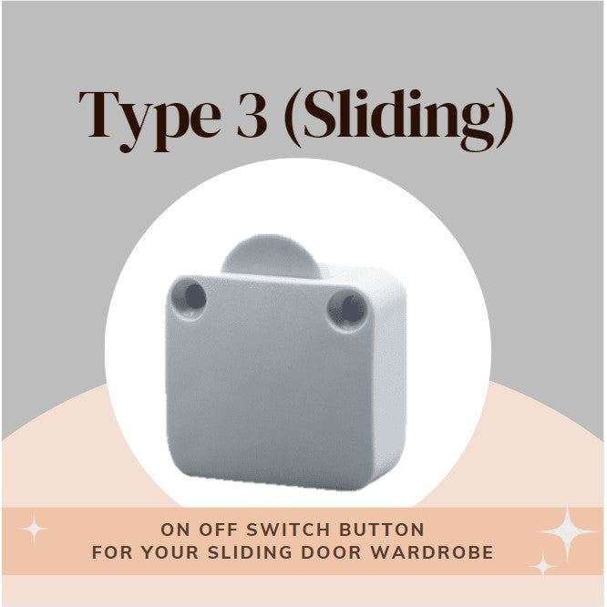 [SG Local Seller] Cabinet Wardrobe Mini On Off Light Switch Casement Sliding Door Switch 4HOME SINGAPORE - 4HOME