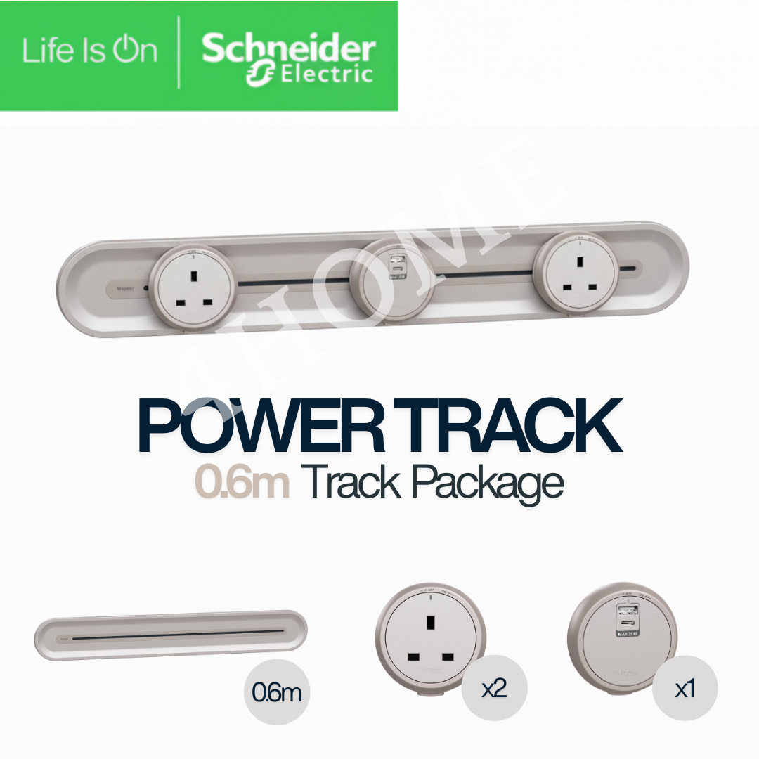 Schneider Power Track System – Modular Power Rail with Socket & USB Modules for Home, Office & Commercial Use